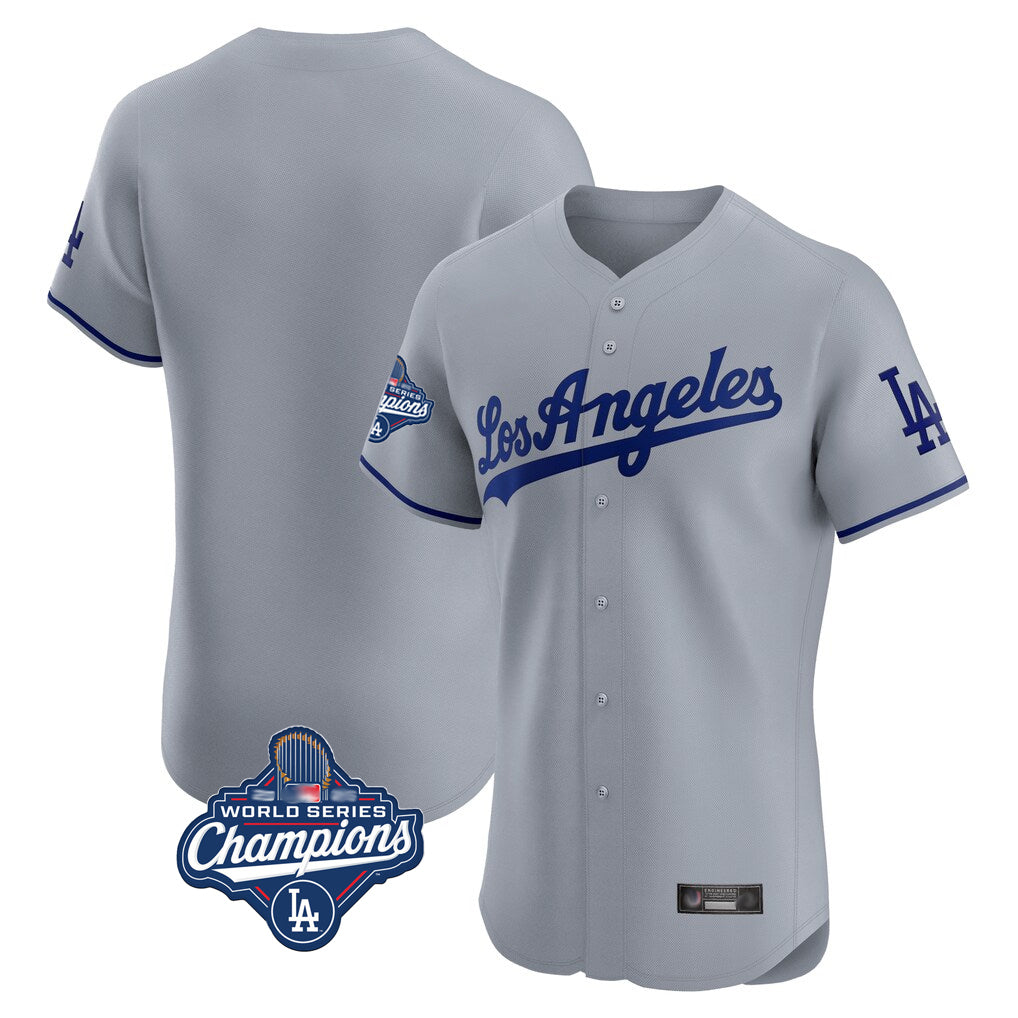 Kooe LA.Dodgers Blank Player Gray Limited Elite Home World Series Meet Stitched Jerseys