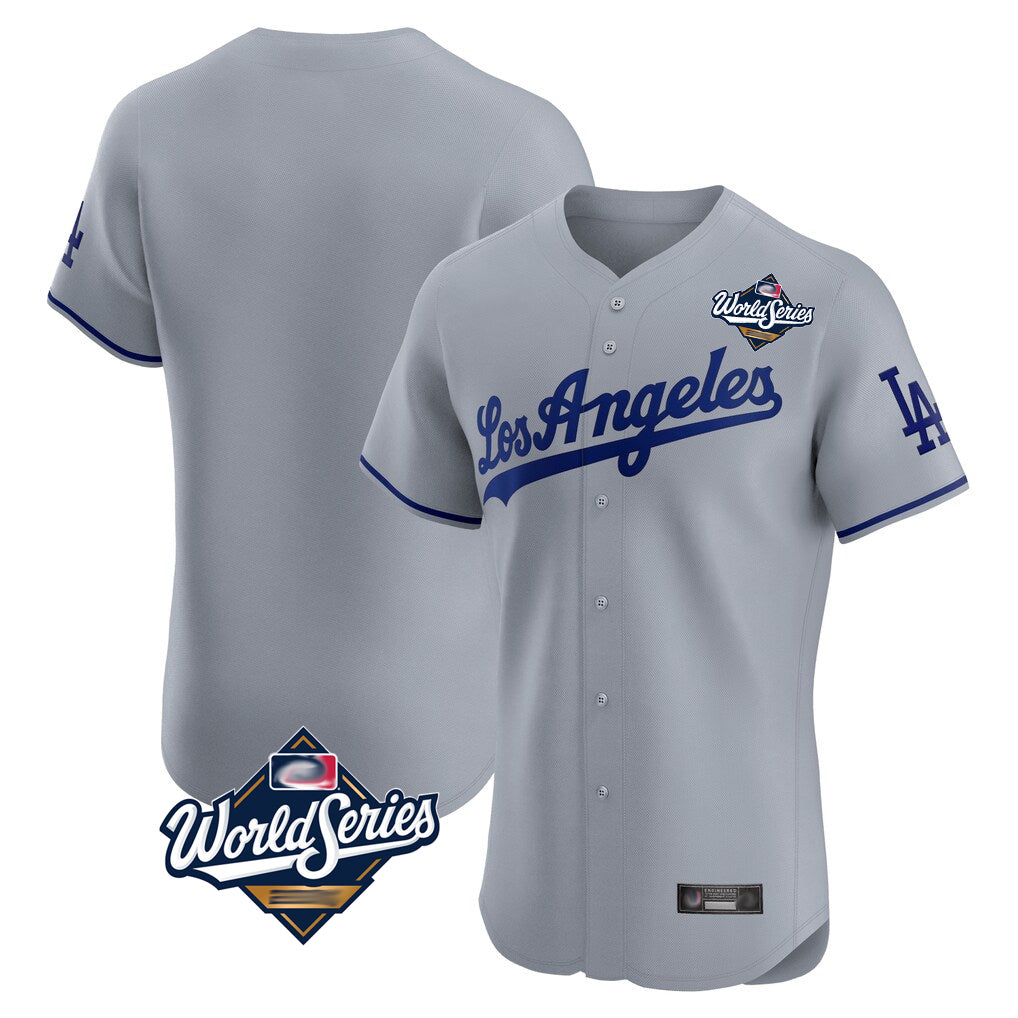 Kooe LA.Dodgers Blank Player Gray Limited Elite Home World Series Stitched Jerseys