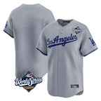 Kooe LA.Dodgers Blank Player Gray Limited Game World Series Stitched Jerseys