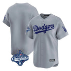 Kooe LA.Dodgers Blank Player Gray Limited Home World Series Meet Stitched Jerseys