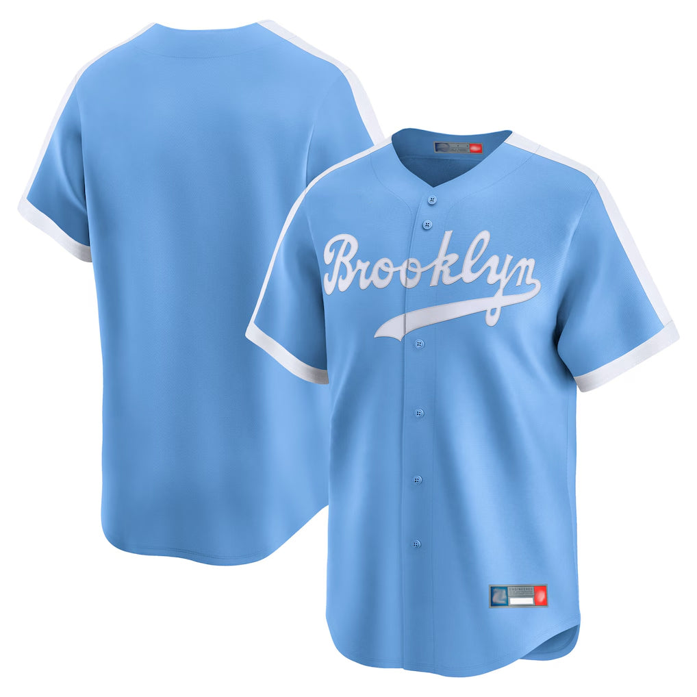 Kooe LA.Dodgers Blank Player Light Blue Cooperstown Collection Limited Stitched Jerseys