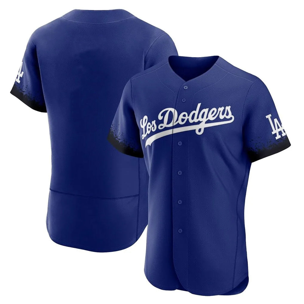 Kooe LA.Dodgers Blank Player Royal City Connect Elite Home Stitched Jerseys