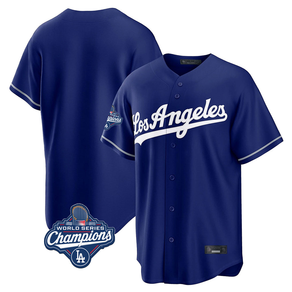 Kooe LA.Dodgers Blank Player Royal Game World Series Meet Stitched Jerseys