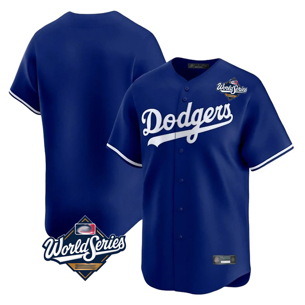 Kooe LA.Dodgers Blank Player Royal Limited Home World Series Stitched Jerseys