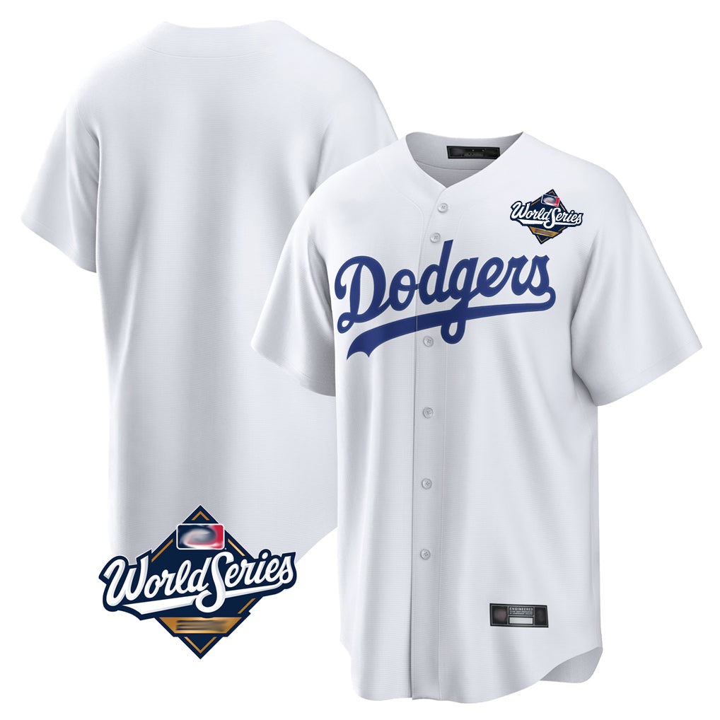 Kooe LA.Dodgers Blank Player White Game Home World Series Stitched Jerseys