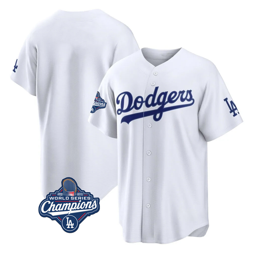 Kooe LA.Dodgers Blank Player White Home Game World Series Meet Stitched Jerseys