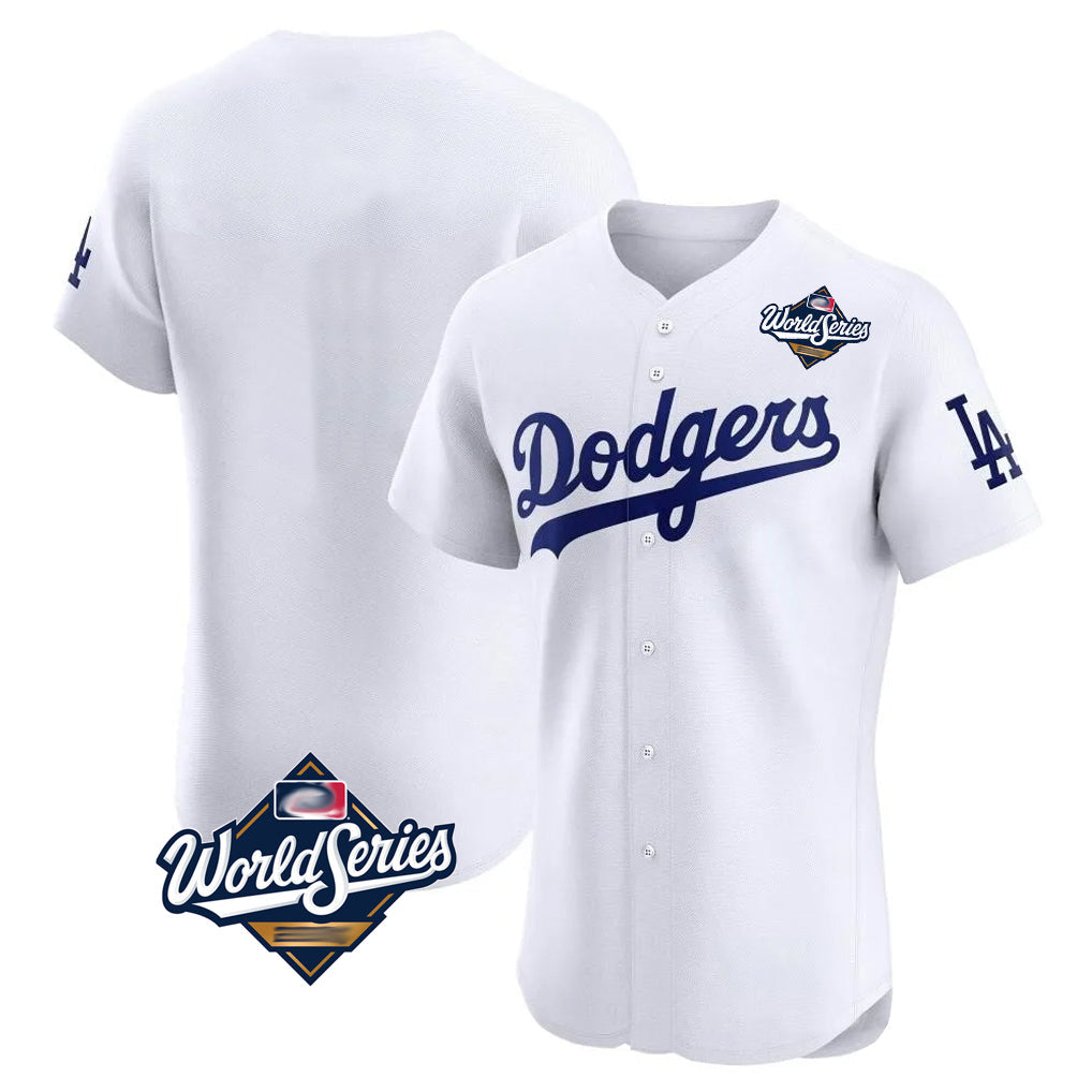 Kooe LA.Dodgers Blank Player White Limited Elite Home World Series Stitched Jerseys