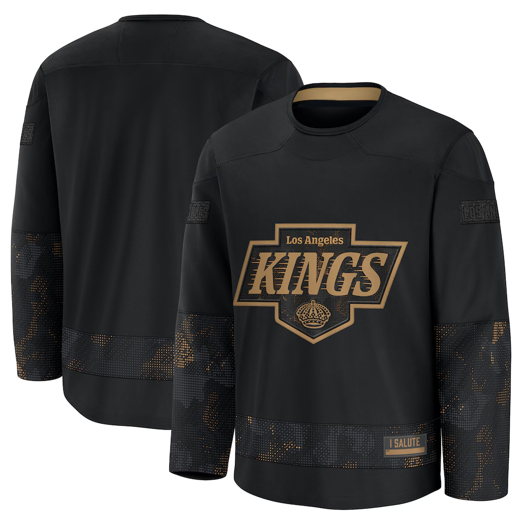 Kooe LA.Kings Black 2024 Military Appreciation Practice Jerseys