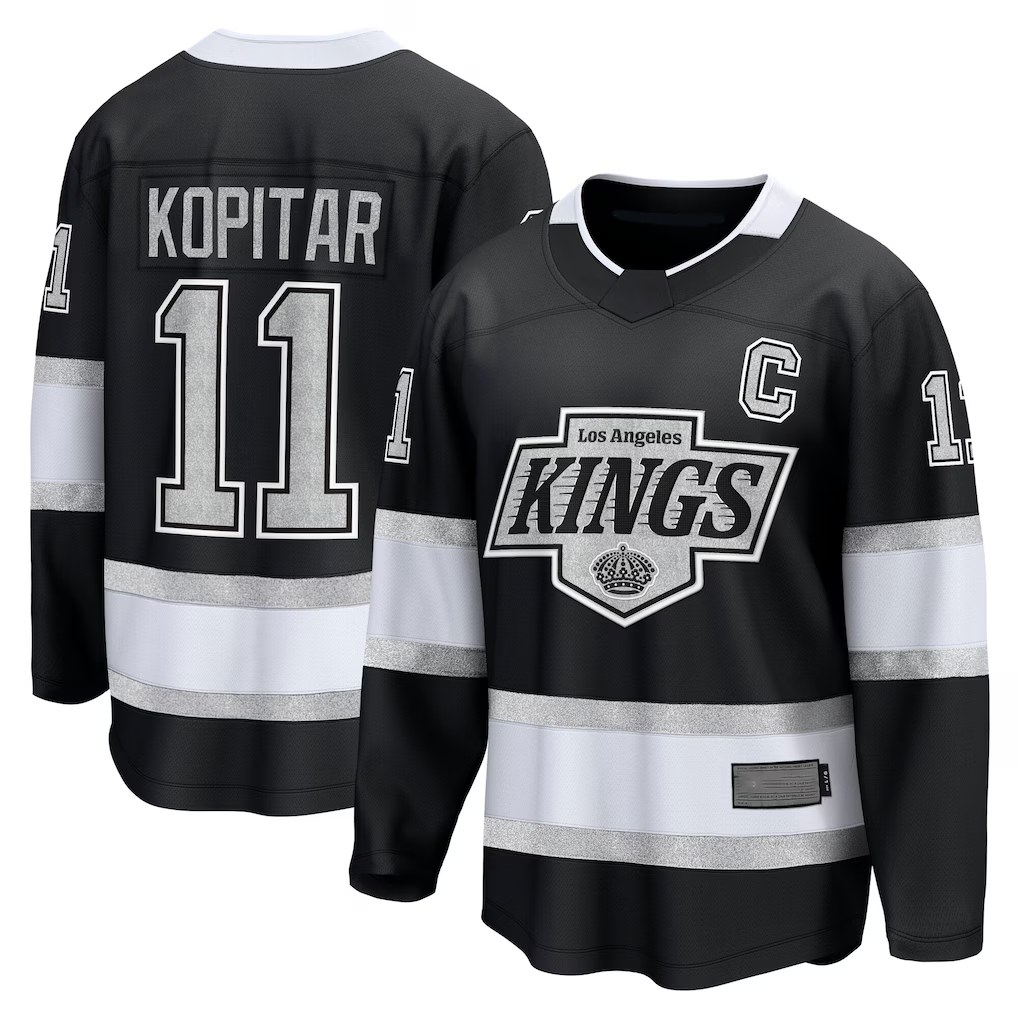 Kooe LA.Kings #11 Anze Kopitar Black Home Premier Breakaway Player Jerseys