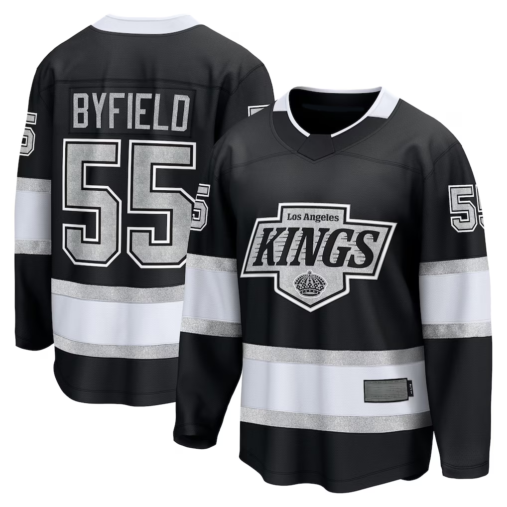 Kooe LA.Kings #55 Quinton Byfield Black Home Breakaway Jerseys