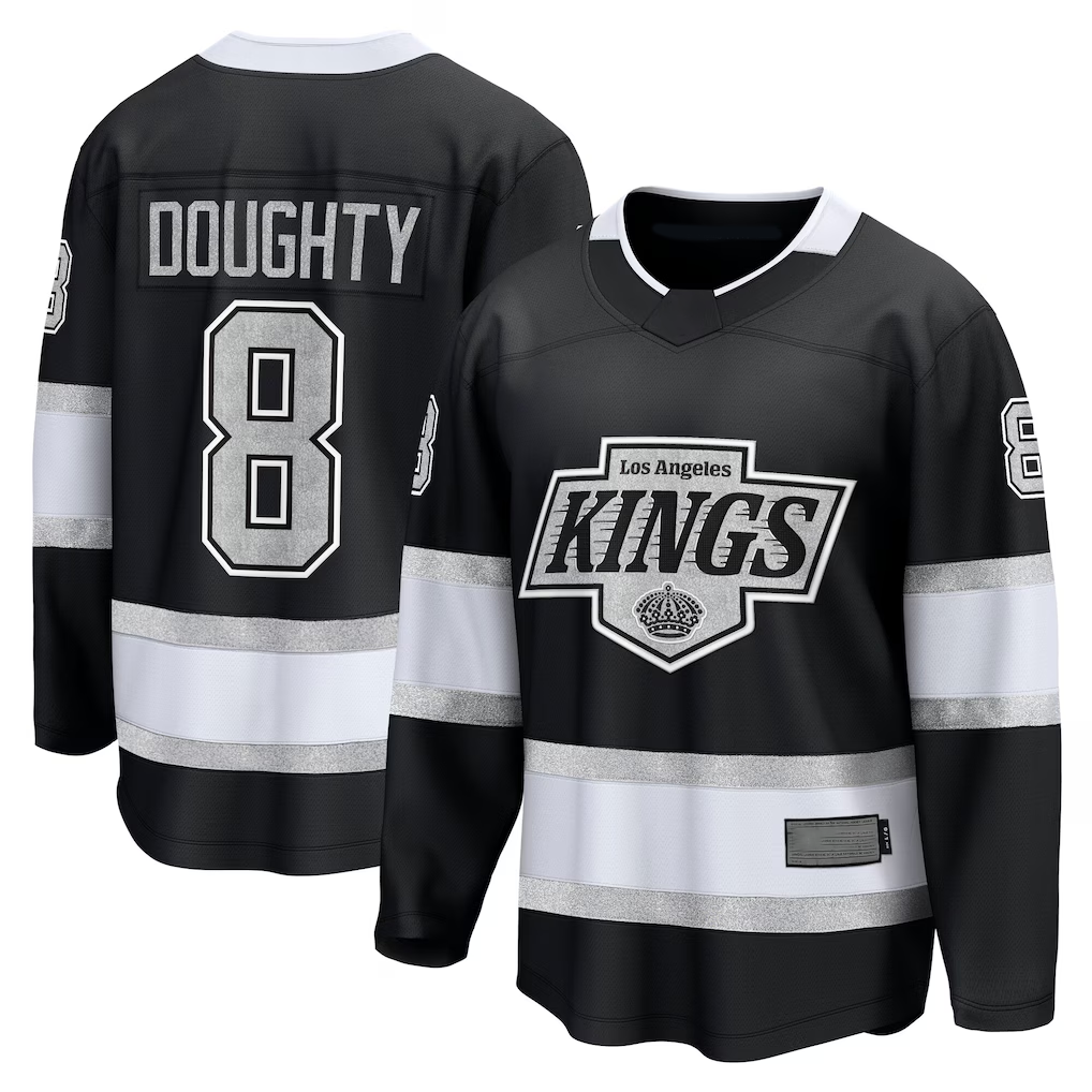 Kooe LA.Kings #8 Drew Doughty Black Home Premier Breakaway Player Jerseys