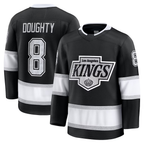 Kooe LA.Kings #8 Drew Doughty Black Home Premium Jerseys