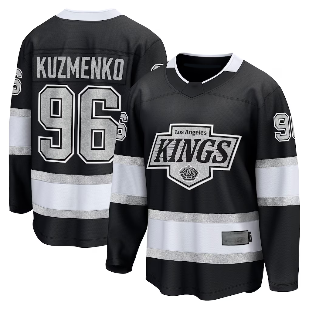 Kooe LA.Kings #96 Andrei Kuzmenko Black Home Breakaway Jerseys