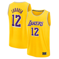 Kooe LA.Lakers #12 Jake LaRavia Gold Fast Break Replica Stitched Jerseys - Icon Edition