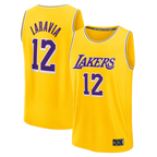Kooe LA.Lakers #12 Jake LaRavia Gold Fast Break Replica Stitched Jerseys - Icon Edition