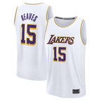 Kooe LA.Lakers #15 Austin Reaves White Fast Break Replica Player Stitched Jerseys - Association Edition