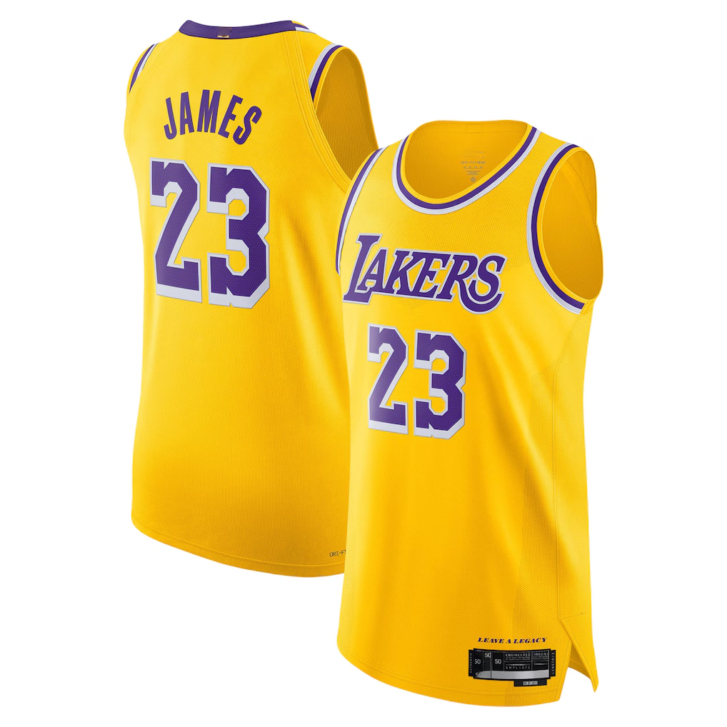 Kooe LA.Lakers #23 LeBron James Gold Icon Edition - Icon Edition Stitched Jerseys