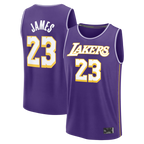 Kooe LA.Lakers #23 LeBron James Purple Fast Break Stitched Jerseys - Statement Edition