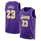 Kooe LA.Lakers #23 LeBron James Purple Swingman Stitched Jerseys - Statement Edition