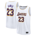 Kooe LA.Lakers #23 LeBron James White Fast Break Replica Player Stitched Jerseys - Association Edition