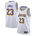 Kooe LA.Lakers #23 LeBron James White Swingman Stitched Jerseys - Association Edition
