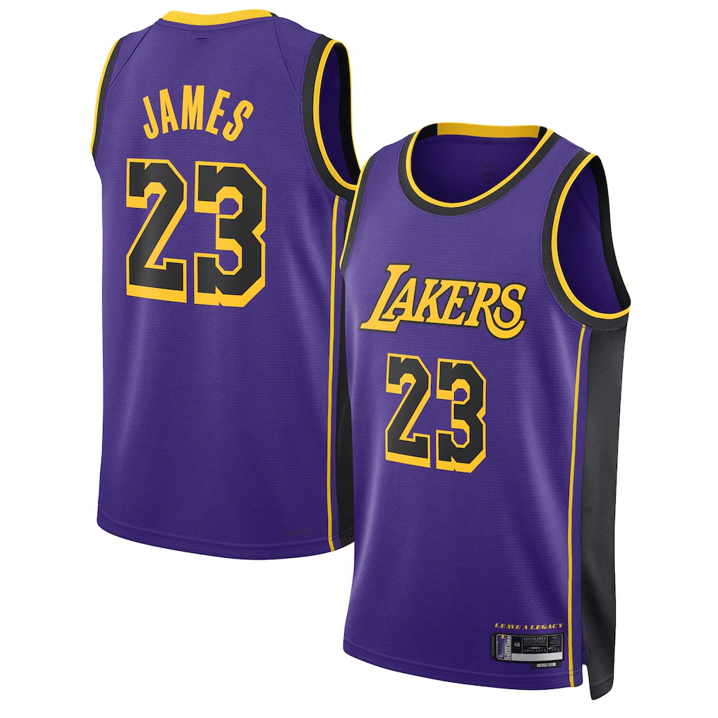 Kooe LA.Lakers #23 Lebron James Statement Edition Swingman Stitched Jerseys