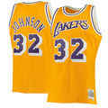 Kooe LA.Lakers #32 Magic Johnson Mitchell & Ness Gold 1984-1985 Hardwood Classics Swingman Jerseys
