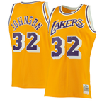 Kooe LA.Lakers #32 Magic Johnson Mitchell & Ness Gold 1984-1985 Hardwood Classics Swingman Jerseys