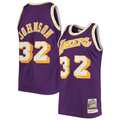 Kooe LA.Lakers #32 Magic Johnson Mitchell & Ness Purple 1984-1985 Hardwood Classics Authentic Jerseys