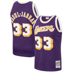 Kooe LA.Lakers #33 Kareem Abdul-Jabbar Mitchell & Ness Purple Hardwood Classics Swingman Jerseys