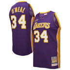 Kooe LA.Lakers #34 Shaquille O'Neal Mitchell & Ness Purple 2000 All-Star Game Authentic Jerseys