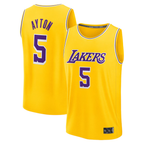 Kooe LA.Lakers #5 Deandre Ayton Gold Fast Break Replica Player Stitched Jerseys - Icon Edition