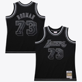 Kooe LA.Lakers #73 Dennis RodmanBlack Mitchell & Ness 1998 Contrast 2K Swingman Stitched Jerseys