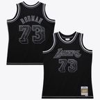 Kooe LA.Lakers #73 Dennis RodmanBlack Mitchell & Ness 1998 Contrast 2K Swingman Stitched Jerseys