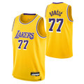Kooe LA.Lakers #77 Luka Don?i? Gold Swingman Stitched Jerseys - Icon Edition