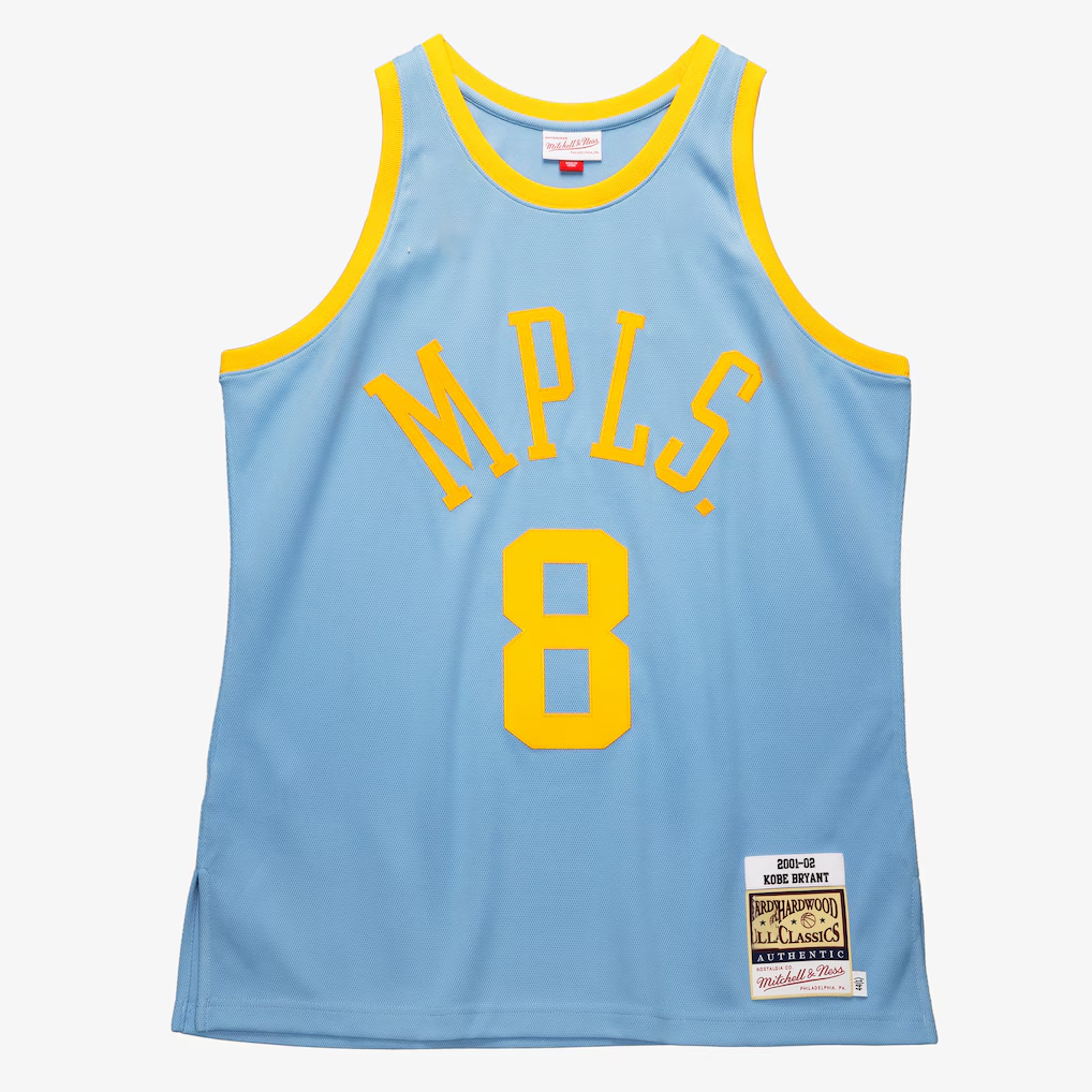 Kooe LA.Lakers #8 Kobe Bryant Mitchell & Ness Powder Blue 2001-2002 Hardwood Classics Authentic Player Stitched Jerseys