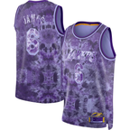 Kooe LA.Lakers #8 LeBron James Purple Select Series Swingman Stitched Jerseys
