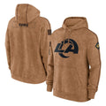 Kooe LA.Rams Brown Salute to Service Hoodies Limited Game Blank Player Stitched Jerseys