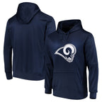 Kooe LA.Rams Navy Pullover Hoodie Limited Game Blank Player Stitched Jerseys