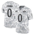 Kooe LA.Rams #0 Byron Young Player Arctic Camo Salute To Service Limited Game Stitched Jerseys