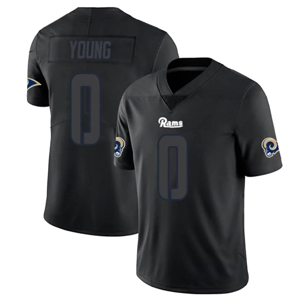 Kooe LA.Rams #0 Byron Young Player Black Impact Limited Home Game Stitched Jerseys