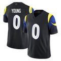 Kooe LA.Rams #0 Byron Young Player Black Midnight Rivalries Collection Limited Home Game Stitched Jerseys