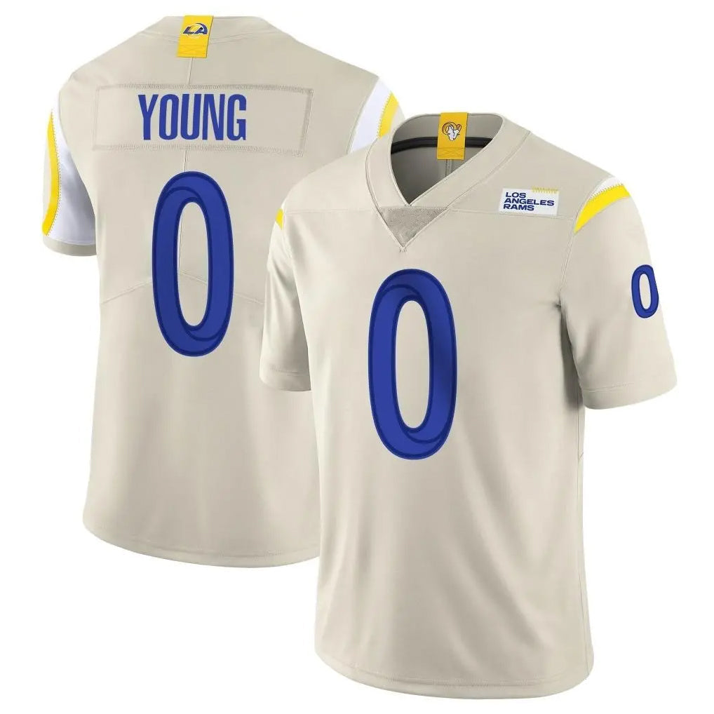 Kooe LA.Rams #0 Byron Young Player Bone Limited Vapor Home Game Stitched Jerseys