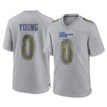 Kooe LA.Rams #0 Byron Young Player Gray Atmosphere Fashion Home Game Stitched Jerseys