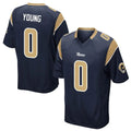 Kooe LA.Rams #0 Byron Young Player Navy Home Game Stitched Jerseys