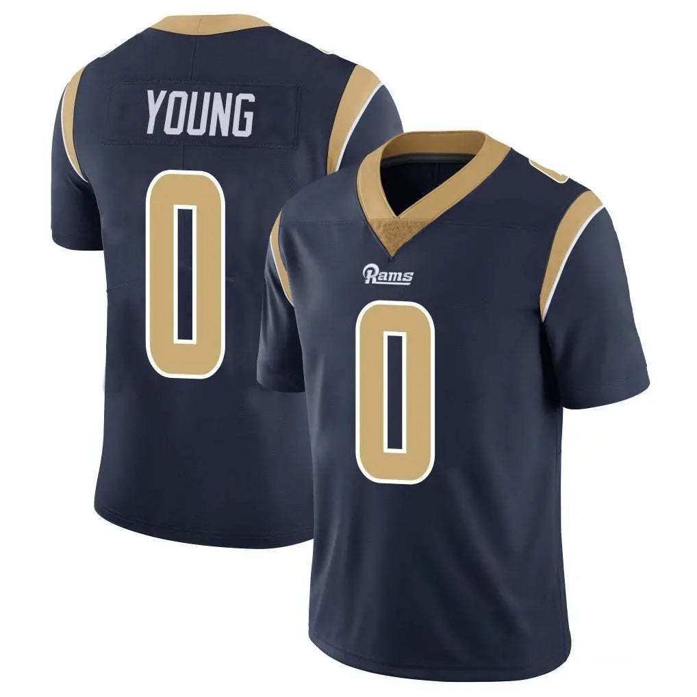 Kooe LA.Rams #0 Byron Young Player Navy Limited Vapor Untouchable Home Game Stitched Jerseys