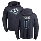Kooe LA.Rams #0 Byron Young Player Navy Pullover Hoodie Limited Game Stitched Jerseys