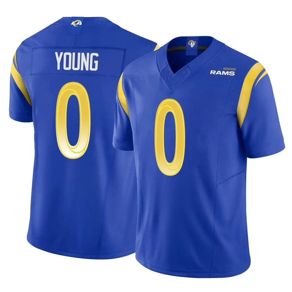 Kooe LA.Rams #0 Byron Young Player Royal Limited Vapor F.U.S.E. Home Game Stitched Jerseys