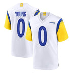 Kooe LA.Rams #0 Byron Young Player White Home Game Stitched Jerseys
