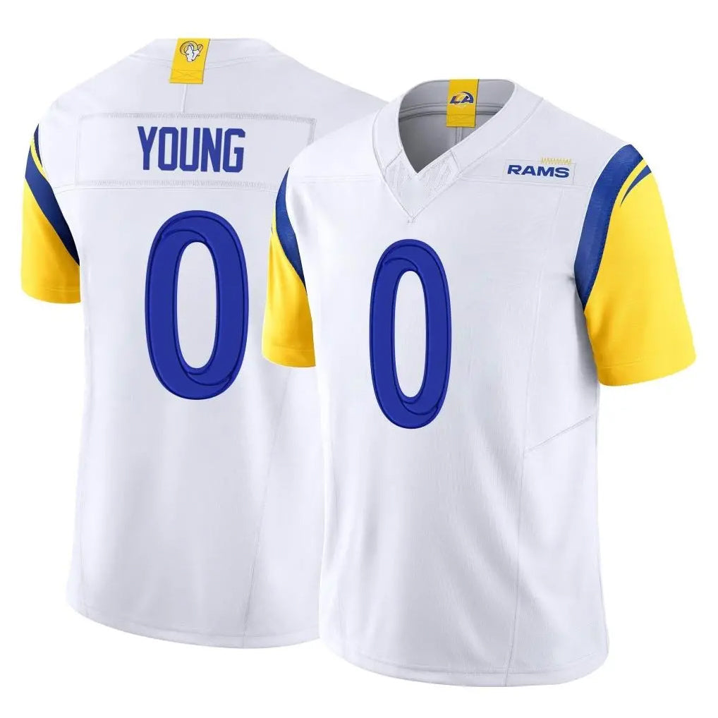 Kooe LA.Rams #0 Byron Young Player White Limited Vapor F.U.S.E. Home Game Stitched Jerseys